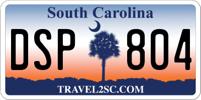 SC license plate DSP804