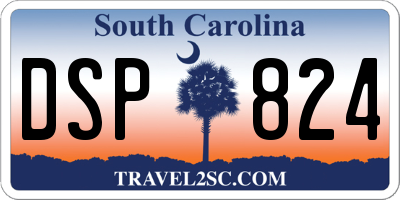 SC license plate DSP824