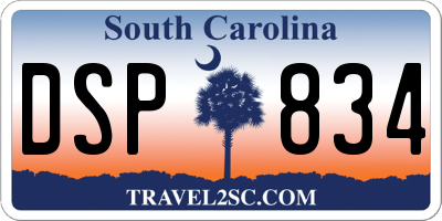 SC license plate DSP834