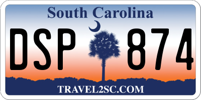 SC license plate DSP874