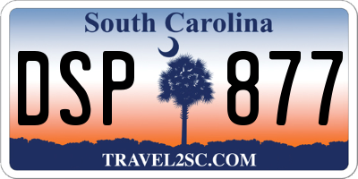 SC license plate DSP877