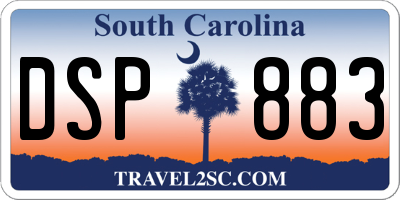 SC license plate DSP883