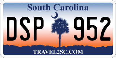 SC license plate DSP952