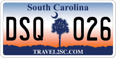 SC license plate DSQ026
