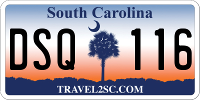 SC license plate DSQ116
