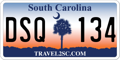 SC license plate DSQ134