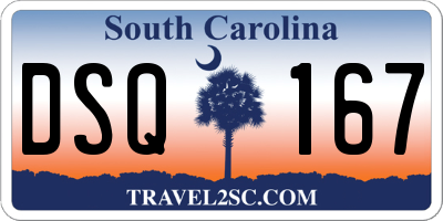 SC license plate DSQ167