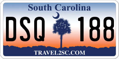 SC license plate DSQ188