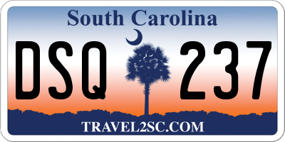 SC license plate DSQ237