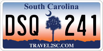 SC license plate DSQ241