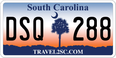 SC license plate DSQ288