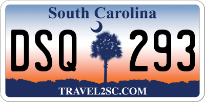 SC license plate DSQ293