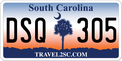 SC license plate DSQ305