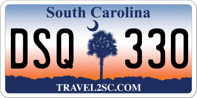 SC license plate DSQ330