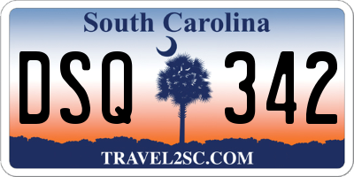 SC license plate DSQ342