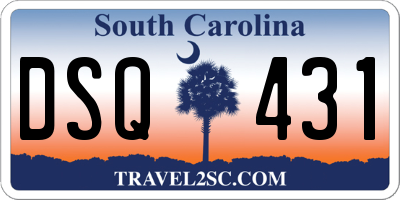 SC license plate DSQ431
