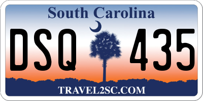 SC license plate DSQ435