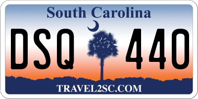 SC license plate DSQ440
