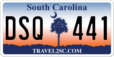 SC license plate DSQ441