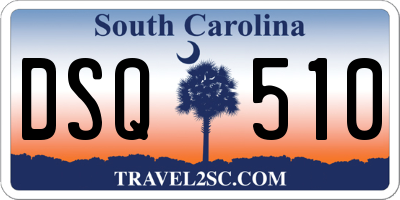 SC license plate DSQ510