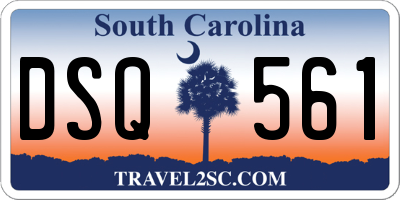 SC license plate DSQ561
