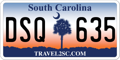 SC license plate DSQ635