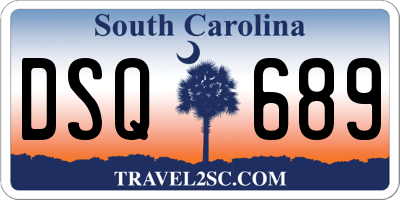 SC license plate DSQ689