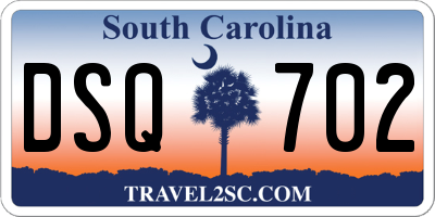 SC license plate DSQ702