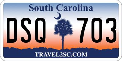 SC license plate DSQ703