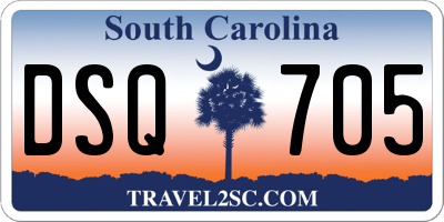 SC license plate DSQ705