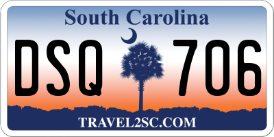 SC license plate DSQ706