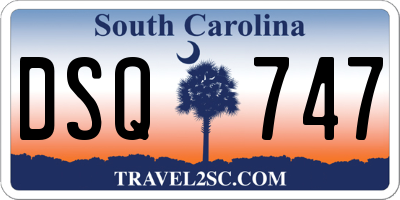 SC license plate DSQ747