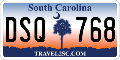 SC license plate DSQ768