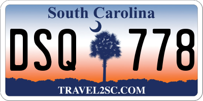 SC license plate DSQ778