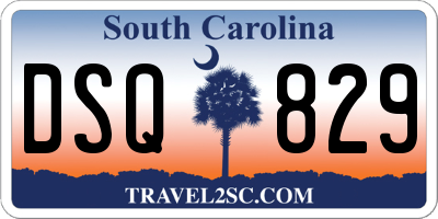 SC license plate DSQ829