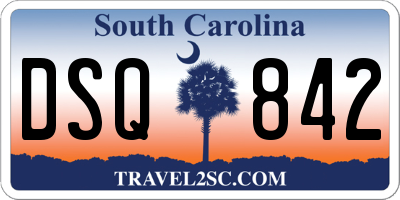 SC license plate DSQ842