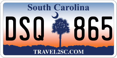 SC license plate DSQ865
