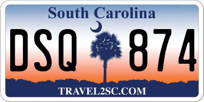 SC license plate DSQ874