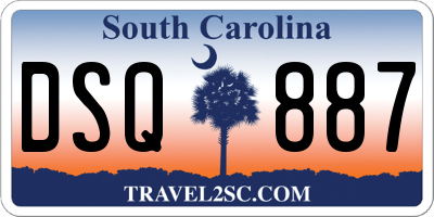 SC license plate DSQ887