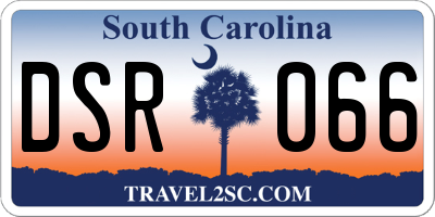 SC license plate DSR066