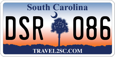 SC license plate DSR086