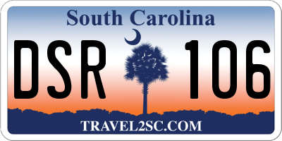 SC license plate DSR106