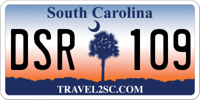 SC license plate DSR109