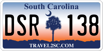 SC license plate DSR138