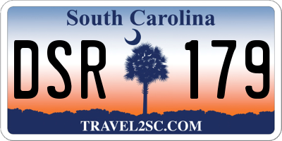 SC license plate DSR179