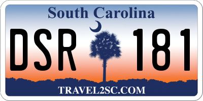 SC license plate DSR181