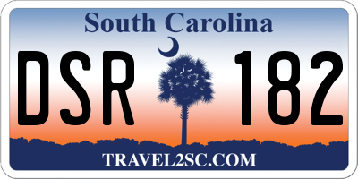 SC license plate DSR182