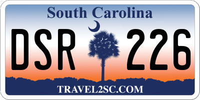 SC license plate DSR226