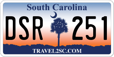 SC license plate DSR251