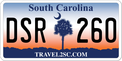 SC license plate DSR260